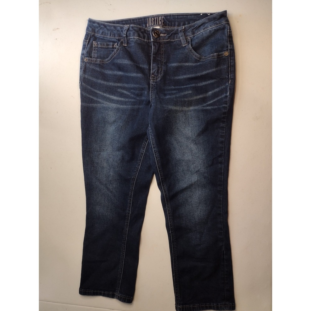Justice girls cropped jeans size‎ 14 plus